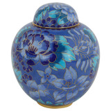 Azure Blue Cloisonne Urn - Extra Small