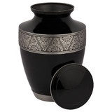 Regent Black Brass Urn - Shown with Lid Off