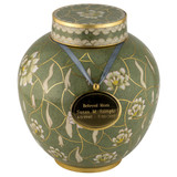 Pear Blossom Cloisonne Urn - Shown with Pendant Option