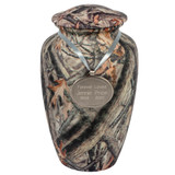 Lost Camo Cremation Urn - Optional Engraved Urn Pendant
