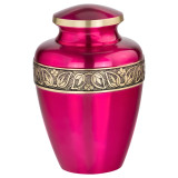 Sapphire Pink Brass Urn