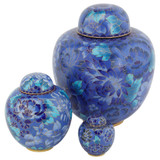 Azure Blue Cloisonne Urn - Shown with Matching Collection - All Sold Separately
