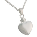 Small Heart Cremation Pendant and Necklace