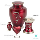 Loving Hearts Brass Urn Collection