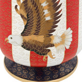 Patriotic Eagle Cloisonne Urn - Close Up Detail Shown