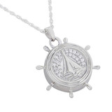 At the Helm Cremation Jewelry Pendant