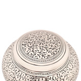 Top View - Leaves of Silver Round Urn Small