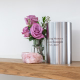 Stainless Steel Silver Cylinder Urn
