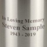 Stainless Steel Silver Cylinder Urn