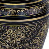 Villarose Elite Brass Urn - Close Up Detail Shown