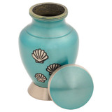 Shells Of The Sea Keepsake Urn - Shown with Lid Off