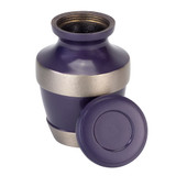 Adria Purple Keepsake Urn - Shown with Lid Off