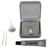 Lighthouse Cremation Jewelry Necklace shown with Filling Kit