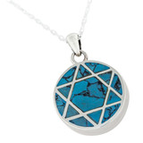 Turquoise Star of David Cremation Jewelry