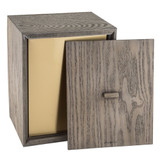 Mission Photo Urn in Seaside Gray - Howard Miller - Shown with Optional Brass Insert - Sold Separately