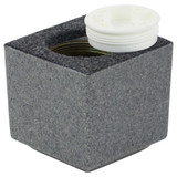 Cora Gray Cultured Marble Extra Small Urn - Bottom Opening Shown