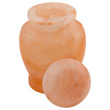 Carpel Himalayan Rock Salt Extra-Small Biodegradable Urn - Shown with Lid Off