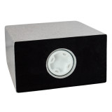 Misty Gray Cultured Marble Urn - Base Opening Shown