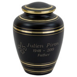 Fleur de Lis Brass Urn