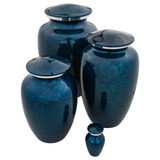 Starry Night Aluminum Urn - Shown with Matching Collection - Sold Separately