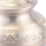 Platinum Elite Brass Urn - Close Up Detail Shown