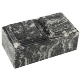 Top View - Ebony Cultured Marble Urn for Two