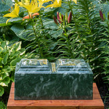Emerald Cultured Marble Urn for Two