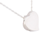 Heart Slider with Stones Cremation Jewelry Back