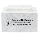 Carrera Classic Cultured Marble Urn - Engraving Option Shown Carrera Classic Cultured Marble Urn - Engraving Option Shown