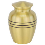 Classic Three Bands Gold Urn - Extra Small