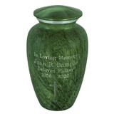 Green Harbor Aluminum Urn - Shown with Optional Direct Engraving - Sold Separately