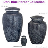 Dark Blue Harbor Aluminum Urn Collection -  Sold Separately