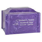 Claremont Cultured Marble Urn - Purple - With Optional Engraving