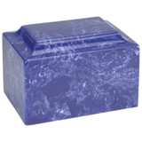 Cobalt Classic Cultured Marble Urn Complete View