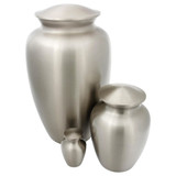 Simple Pewter Urn - Adult, Extra Small, & Keepsake Sold Separately