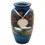 Mill Pond Cremation Urn - Shown with Pendant Option