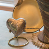 Platinum Elegance Heart Keepsake Urn