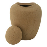 Oceane Sand Footprints Urn Lid Off