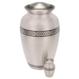 Celtic Band Brass Urn with Optional Keepsake Urn (Sold Separately)