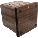Lighthouse Scene Wood Cremation Urn - View of Bottom / Base
