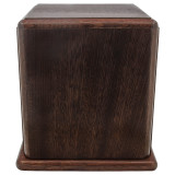 In the Woods Carved Wood Cremation Urn - Back View Shown