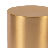 Gold Cylinder Sheet Bronze Urn - Close Up