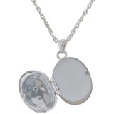 Cross Mother of Pearl Cremation Jewelry Locket - Locket View