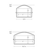 Dimensions of the Crowne Urn Vault