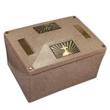 Champion XL Sandstone Urn Vault - Cross & Ray