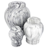 Wave Gray Marble Cremation Urn Collection (Sold Separately)