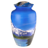 Mountain View Aluminum Urn - Back View