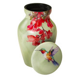 Hummingbird In Nature Keepsake Urn Lid Off