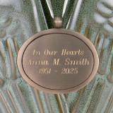 Angel Wings Ceramic Urn Serene - Close Up of Optional Urn Pendant