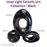 Inner Light Black Ceramic Urn Collection - All Items Sold Separately